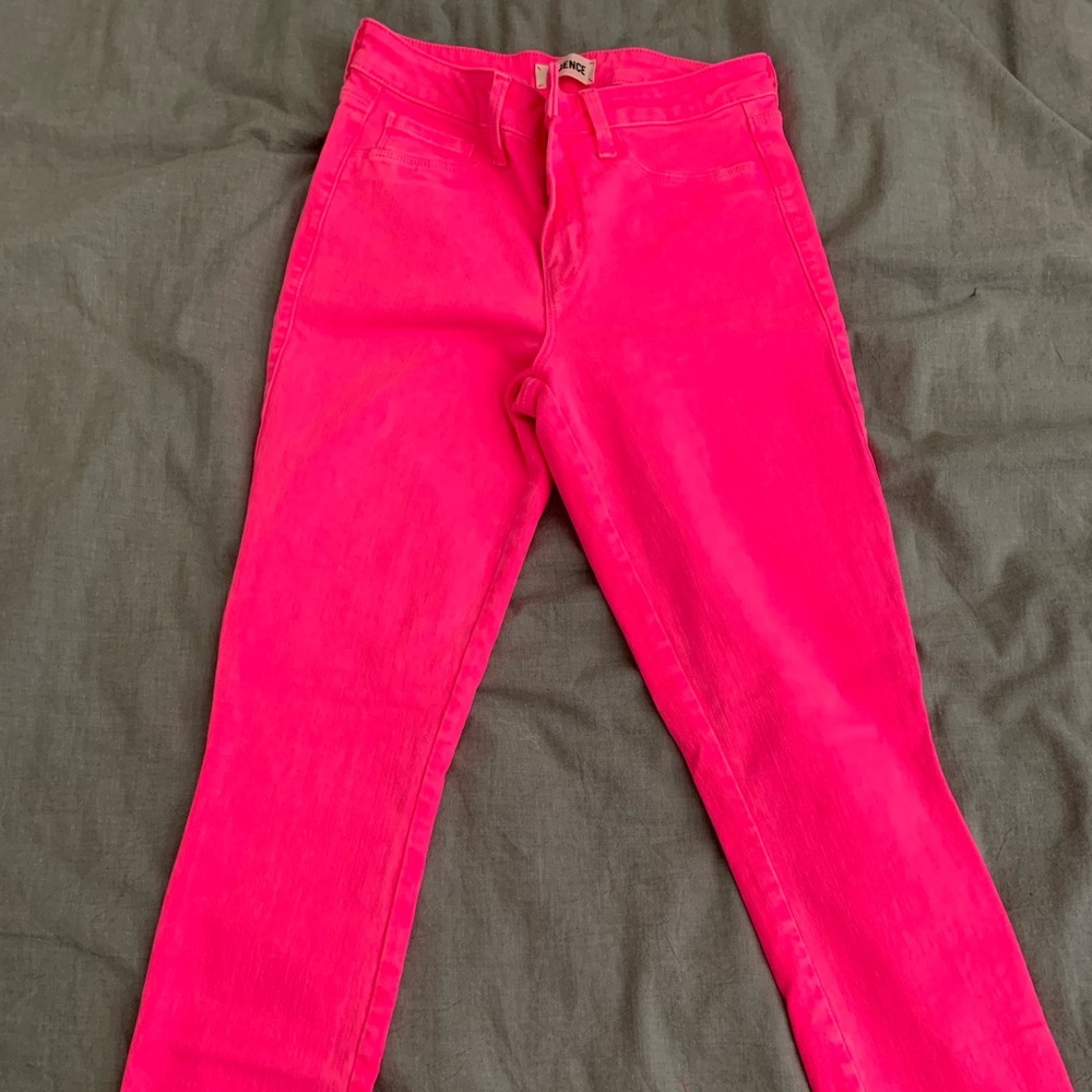 L’Agence pink high rise skinny jeans